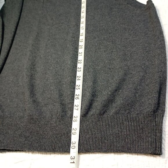 Kallspin Sweater Vest Charcoal Gray V-Neck Sz XXXL Cashmere Wool Blend Soft Knit - Picture 7 of 7